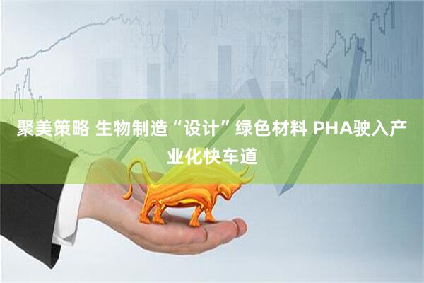 聚美策略 生物制造“设计”绿色材料 PHA驶入产业化快车道